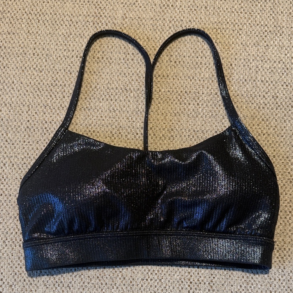 Power Y iridescent black bra